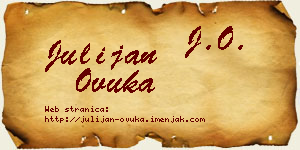 Julijan Ovuka vizit kartica